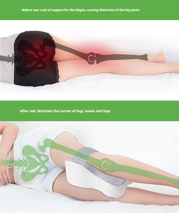 Orthopedic Slow Rebound Memory Cotton Clamp Leg Pillow Maternity Foot Pillow Strap Adjustable Side Sleeping Knee Leg Pillow