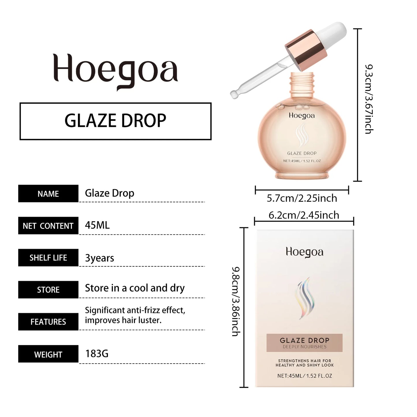 Hydrating Hair Serum for Frizzy Dry Damaged Split Ends Repair Vitamin E Smoothing Adds Shine Coconut Oil Keratin Hair Treatment