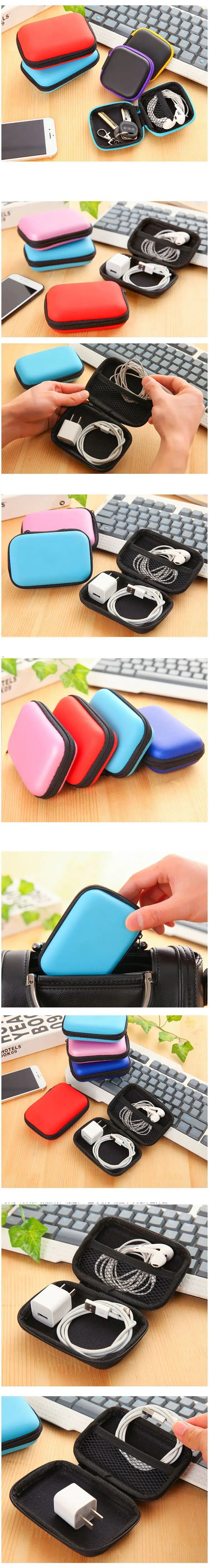 Travel Essentials Electronic Product Storage Zipper Bag Portable Travel Cable Storage Box Bags Women Home Organization Garden