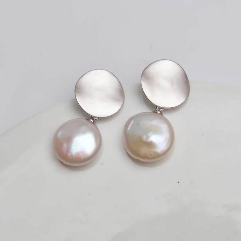 ASHIQI Natural Freshwater Baroque Pearl 925 Sterling Silver Earring  Jewelry for Women