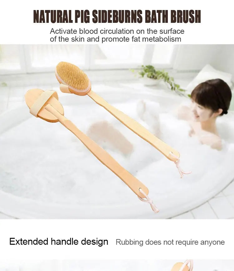 Detachable Shower Brush for The Back Bathroom Brush Back Dry Brushing Body Body Exfoliating Massage Shower