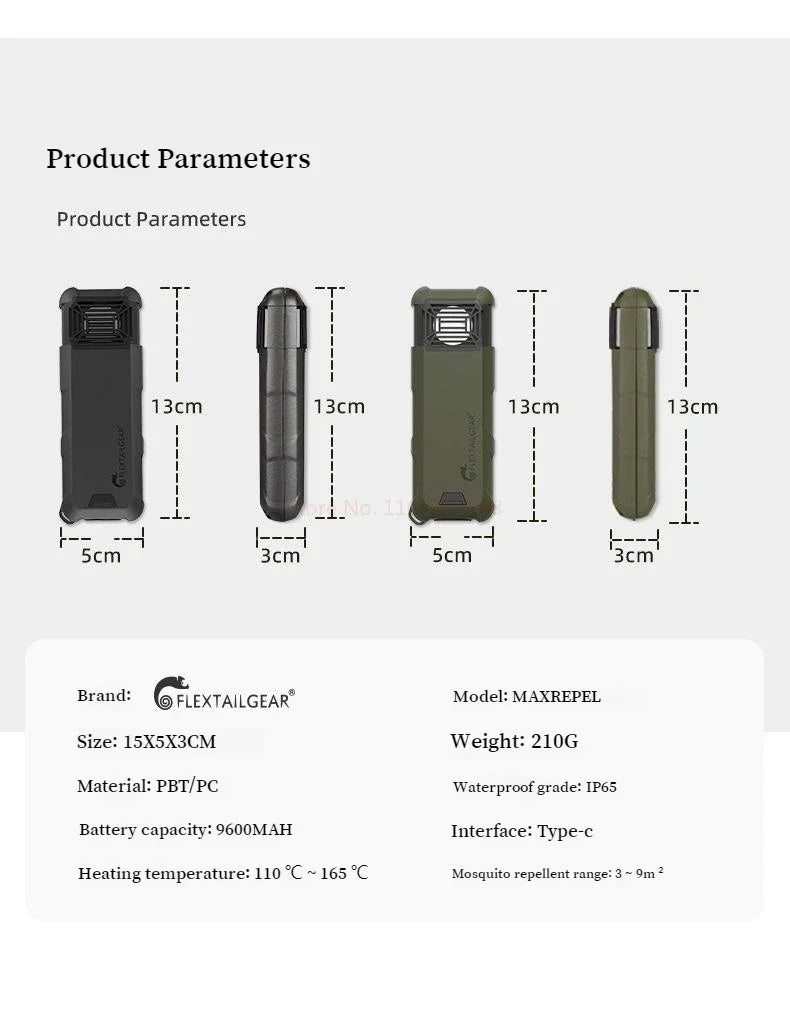 Flextail TINY REPELLER Portable Mosquito Repellent Lithium Battery Heat Outdoor Fish Wireless Electric Mosquito Killer Repeller