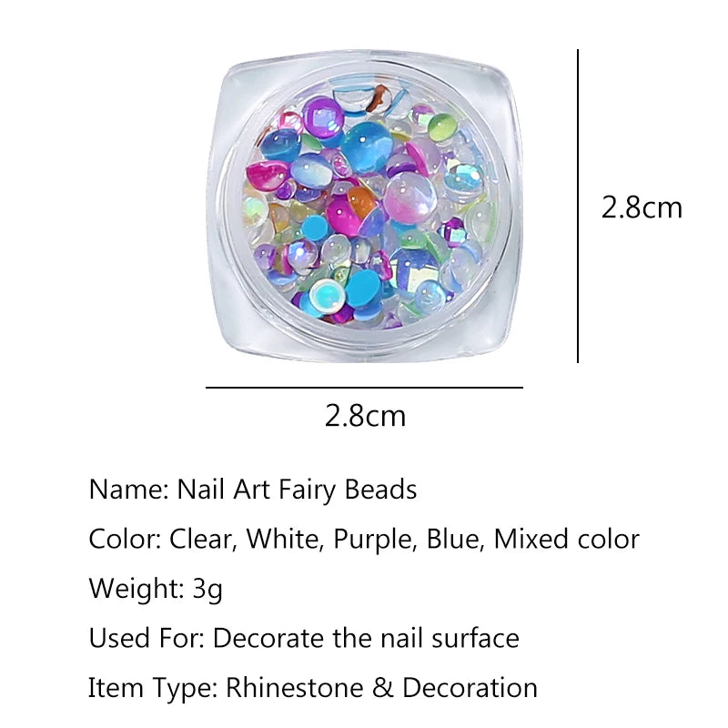 Set di Strass in Resina Acrilica per Nail Art