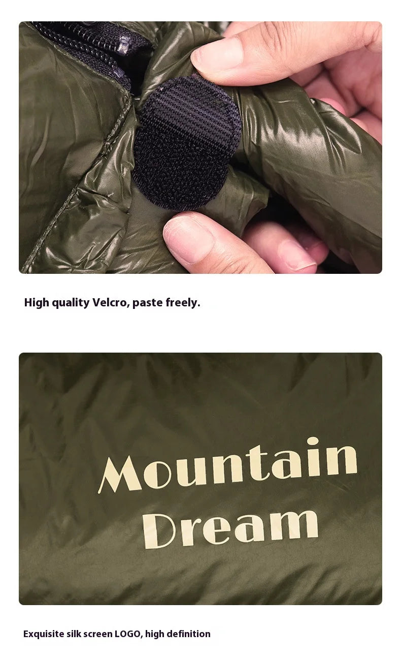 Mummy Goosevelt Sleeping Bag Warm Outdoor Down Sleeping Bag Adult Winter Travel Spliced Double Camping Bedding