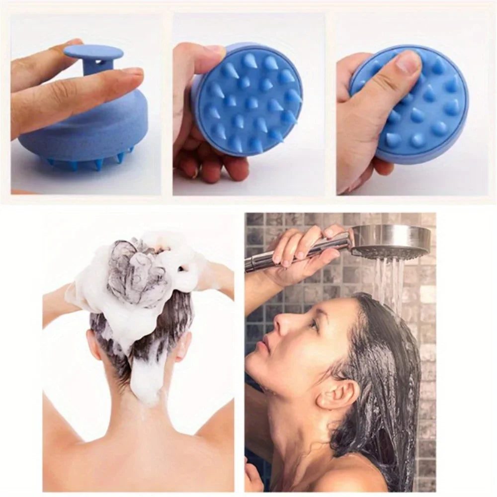 Silicone Shampoo Brush Body Massage Brush Bath Shower Brush Salon Hairdressing Tool Scalp Massage Comb Hair Washing Comb