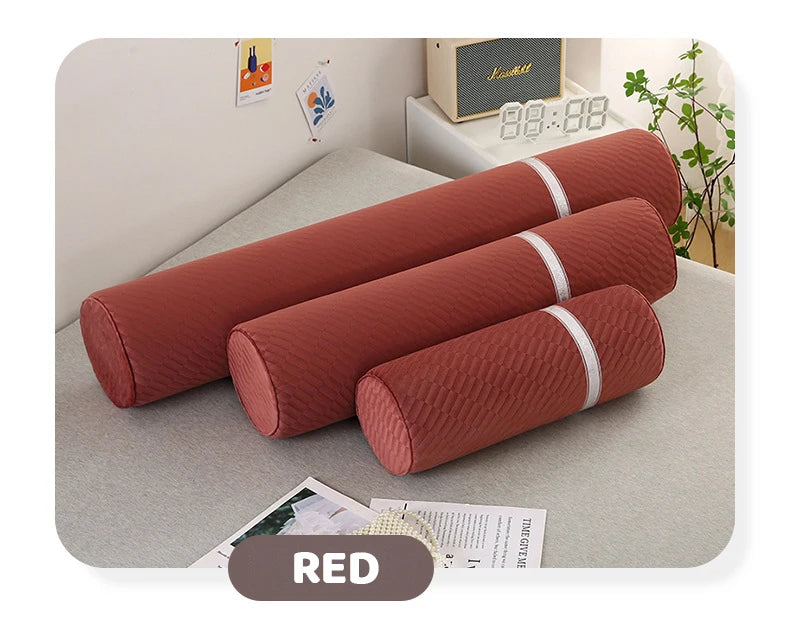 Cervical Neck Roll Memory Foam Pillow Bolster Pillow Round Neck Pillows Support for Sleeping Bolster Pillow for Bed Legs Back