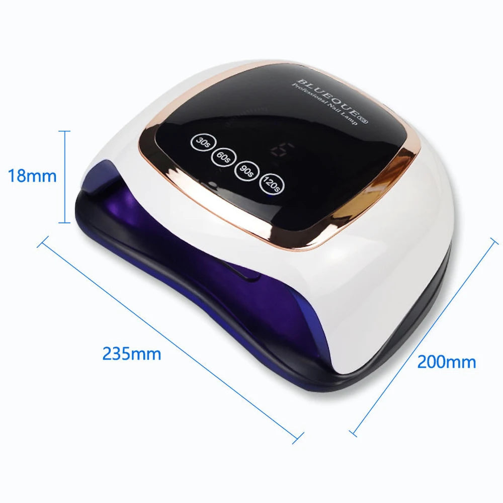 168W UV/LED Nail Light Professional Nail Dryer Lamp Automatic Sensing Gel Polish Manicure Drying Lamp with 4 Timer Smart Sensor
