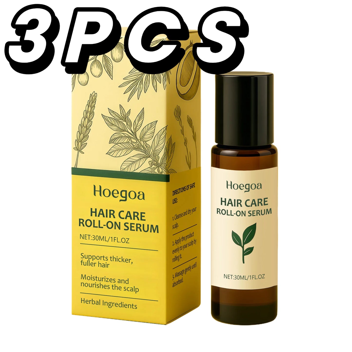 Ginger Hair G-rowth Roll-On Serum Essential Oil Repair Damaged Prevent Hair Loss Soften Hair Strengthen Hair Roots Hair ScalpOil
