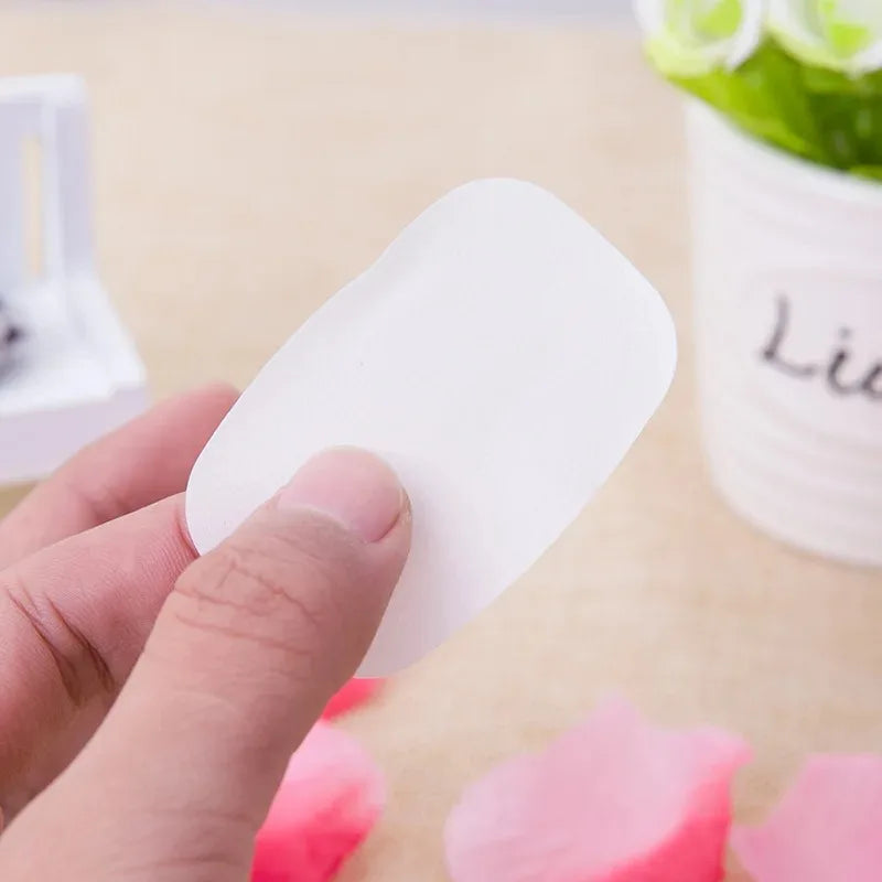 Portable Soap Paper Disposable Travel Camping Mini Cleaning Soaps for Washing Cleaning Hand for Outdoor Hiking Outdoor Supplies