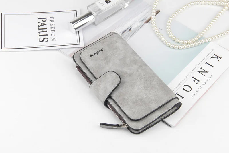 Baellerry High Quality Long Women's Wallet Buckle Multiple Card Slots Mobile Phone Bag Hand-held Bag Card Holders