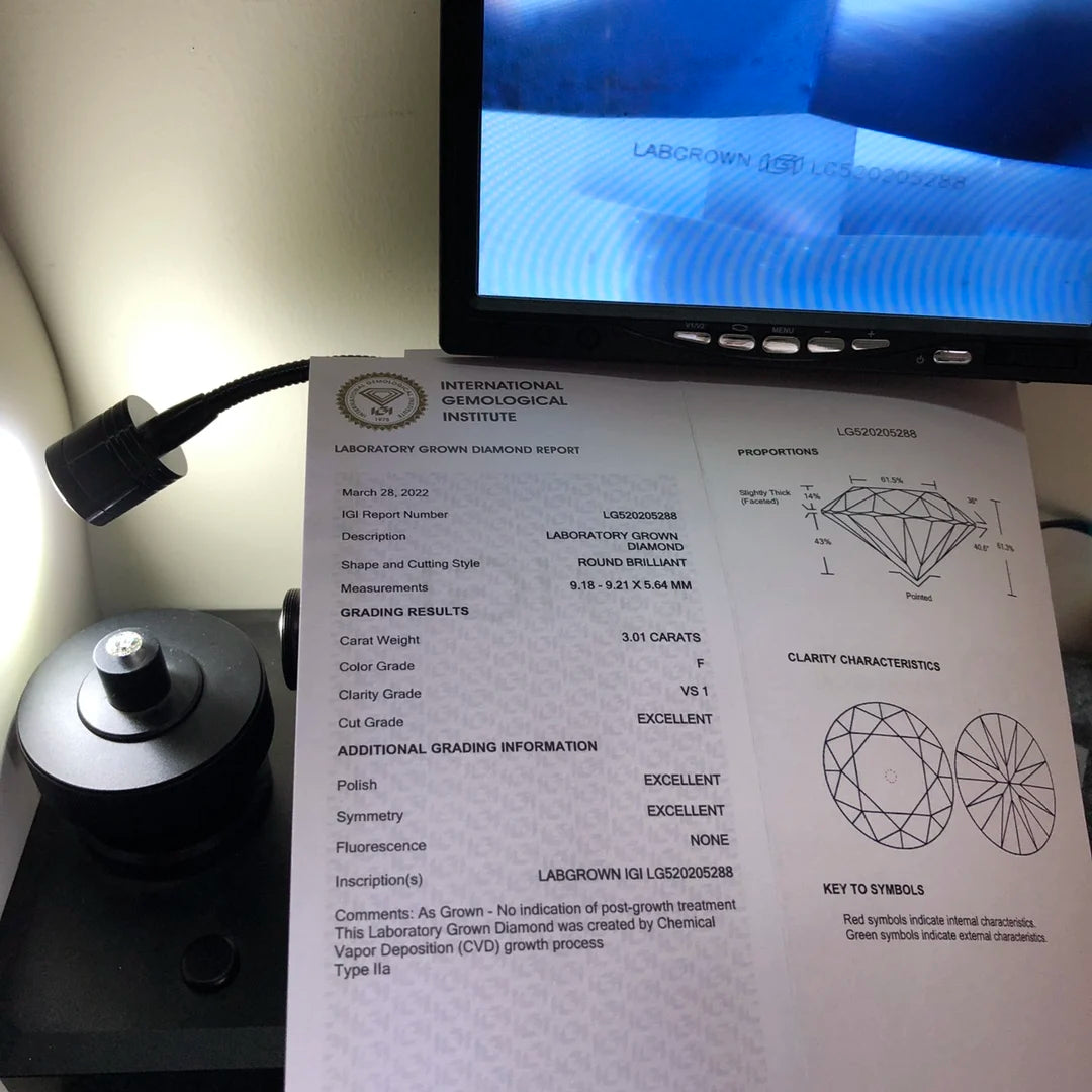 Diamanti Lab Grwon Taglio Brillante da ct 1,00 a ct 3,00