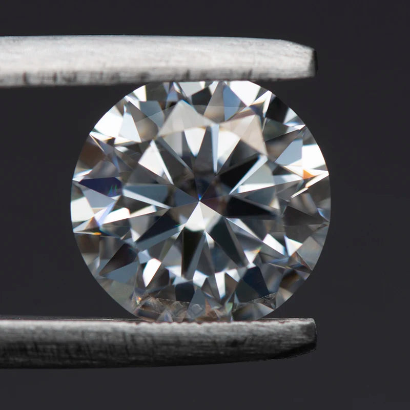 Moissanite Stone Round Cut D Color VVS1 0.1ct-12.0ct Lab Grown Gemstone for DIY Jewelry Making Materials Pass Diamond Tester