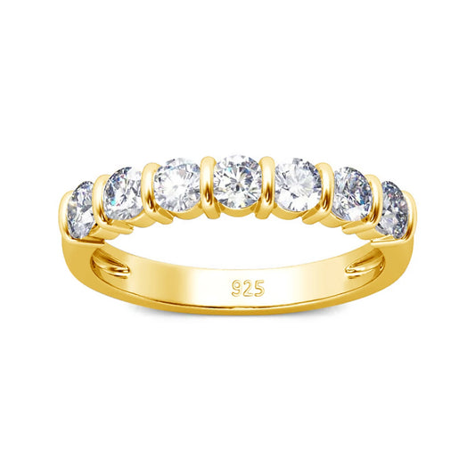 Trend 585 14K 10K Gold Bubble Ring For Women Moissanite Wedding Band Eternity Ring 7 Stone Engagement Jewelry With Certificate M