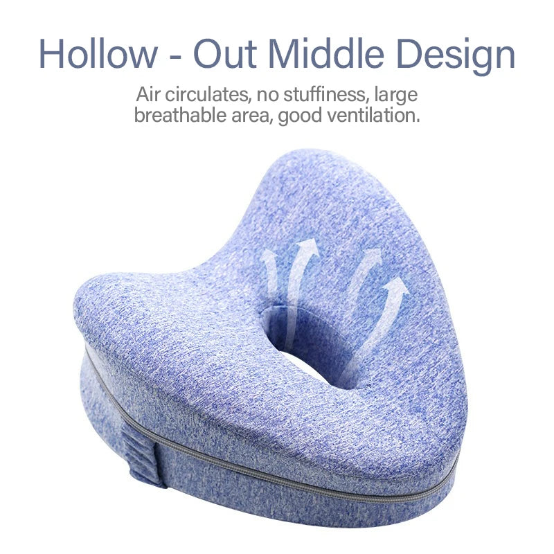 Memory Cotton Leg Pillow Ergonomic  Leg Support Pillow Relieve Hip Pain Sciatica Leg Alignment Pillow Removable and Washable