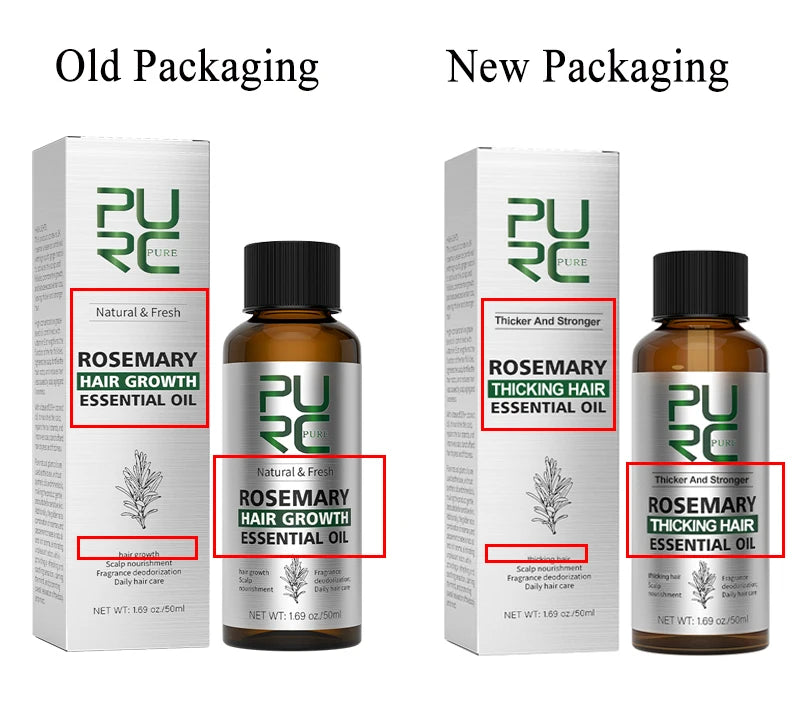 PURC Rosemary Oil Hair Loss Treatment Ginger Hair Growth Products for Men Women Smoothing Anti-Frizz Hair Care