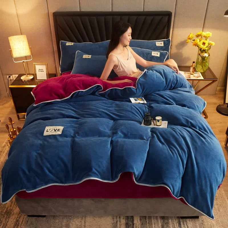 Queen Quilt Cover Set, Soft and Lightweight Bedspreads Coverlet with Striped Pattern Reversible Bed Cover for All Seasons Duvet