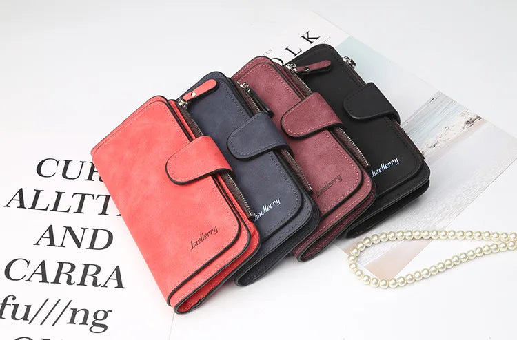 Baellerry High Quality Long Women's Wallet Buckle Multiple Card Slots Mobile Phone Bag Hand-held Bag Card Holders