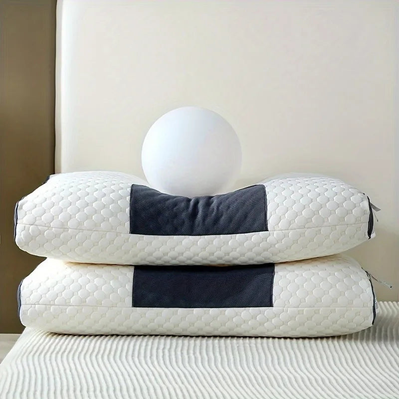 Honeycomb Waffle Pillow Insert - Breathable Massage Texture for Neck & Back Support, Moisture-Wicking Polyester