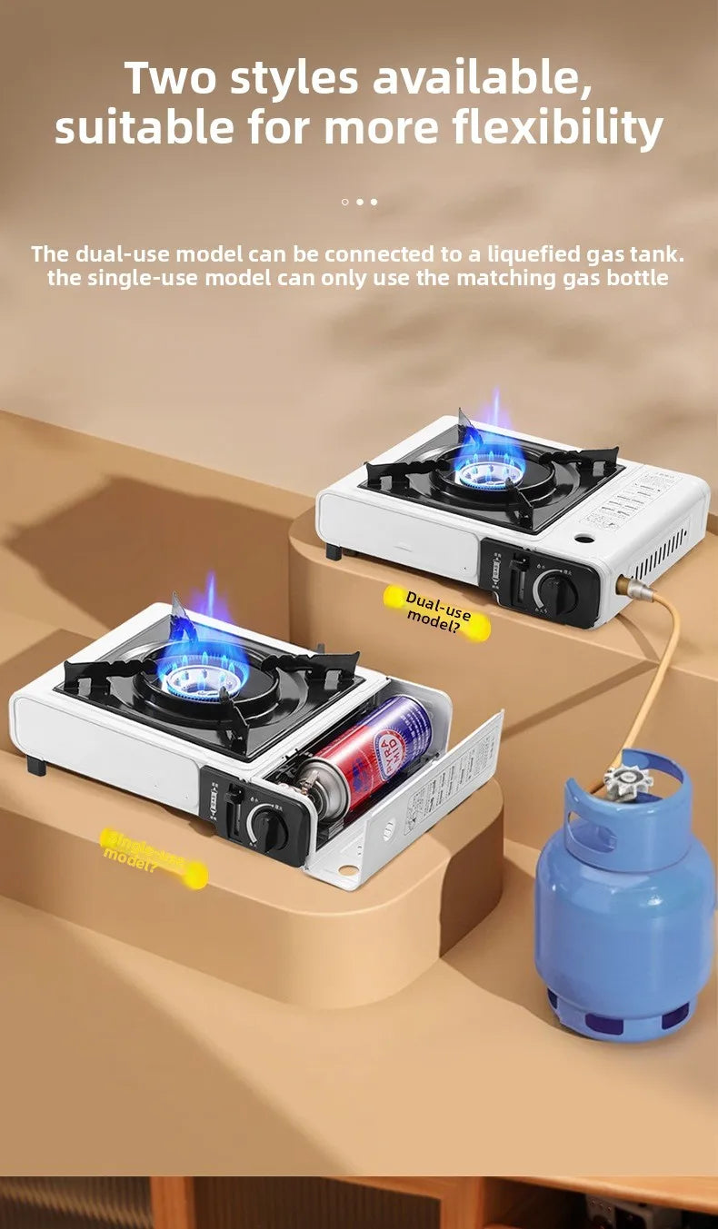 2025Portable Outdoor Cassette Stove Butane Gas Stove for Hot Pot BBQ Camping Cooking Lightweight Compact Design