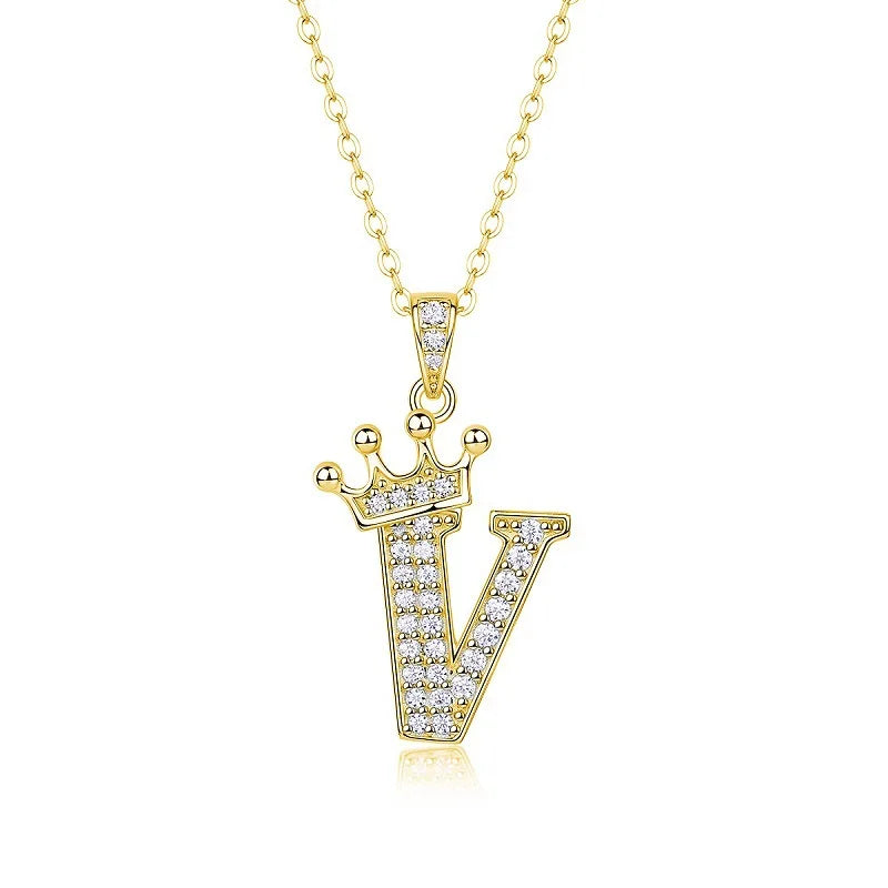 Collana con Lettere dell'Alfabeto in Moissanite D Color VVS1 Certificata