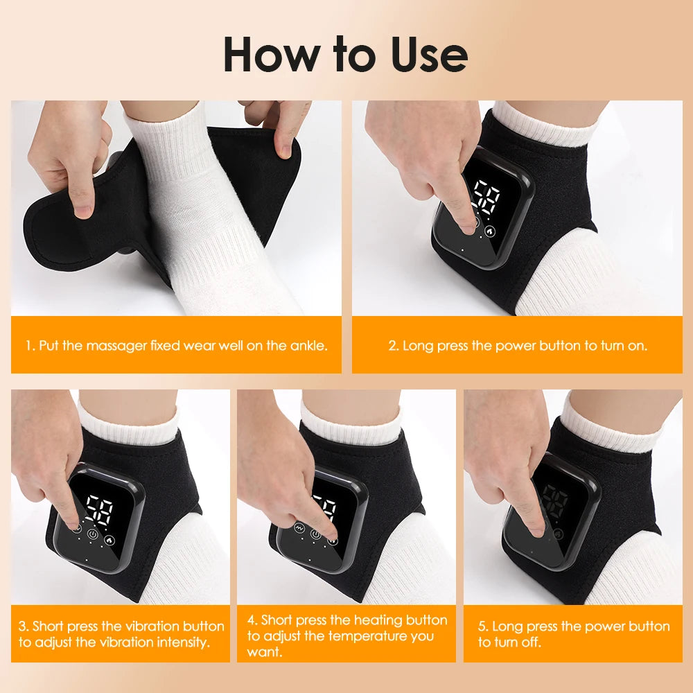 Electric foot and hand massager can vibrate and heat the ankles and ankles, and the bracket joints are portable, which can relax