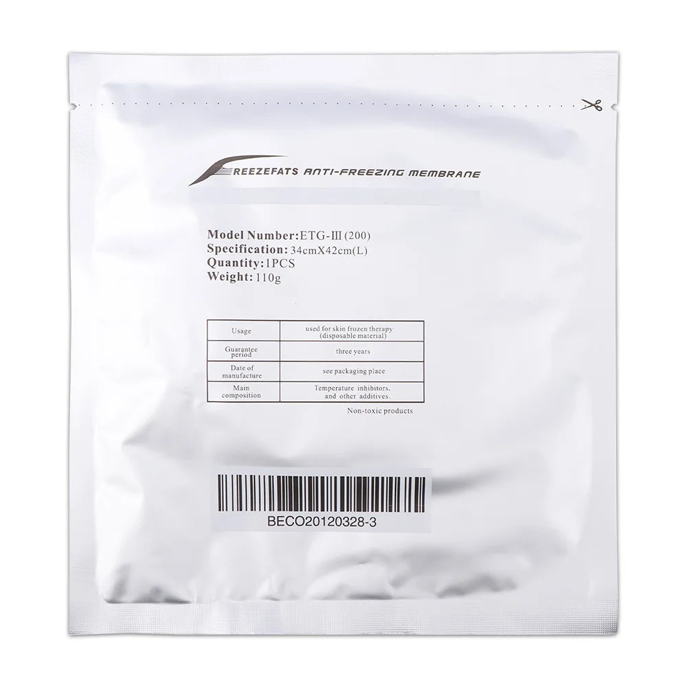 Fat Freezing Membranes Anti Freeze Gel Patches for Cryolipolysis Machine Body Slimming Massager Weight Loss Lipo Cold Therapy