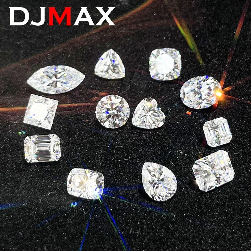 D Color Super White Moissanite Diamond Round / Oval / Pear / Radiant / Emerald / Heart / Princess / Cushion / Asscher / Triangle