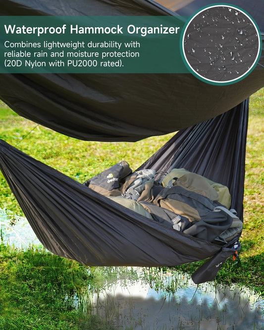 Compact Storage Organizer for Camping Hammocks Waterproof Camping Gear Storage Portable Hammock Accessory for Hiking Backpacking