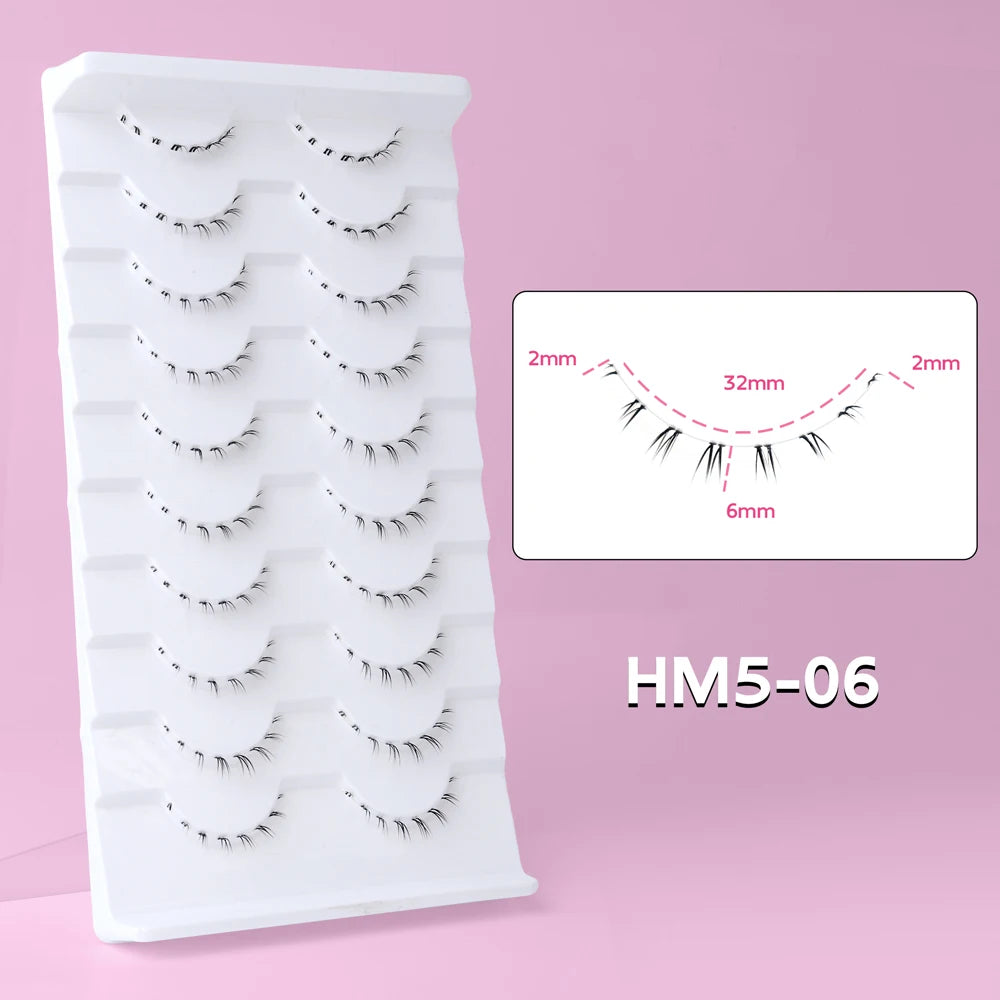 Set di 10 Paia di Extension Ciglia Inferiori