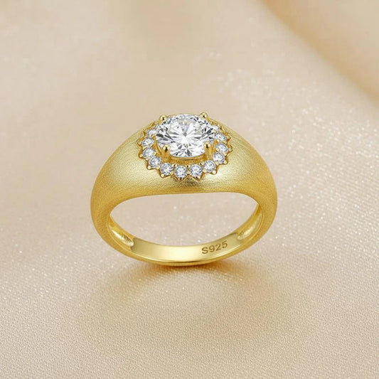 Wong Rain Vintage Solid 925 Sterling Silver 3EX VVS1 D Color Round Cut 1CT Real Moissanite Diamond Engagement Rings Fine Jewelry