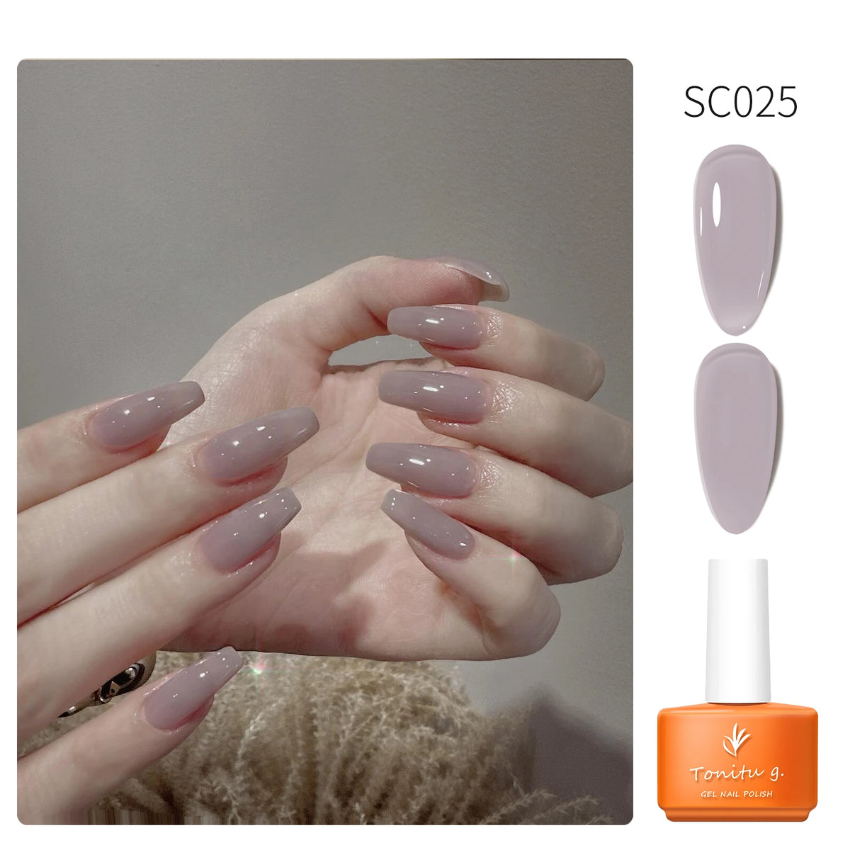 Tonitu G 7ml Semi-permanent Jelly Gel Nail Polish 59 Colors Natural Transparent  Summer Nails Art Soak Off  UV LED Gel  Varnish