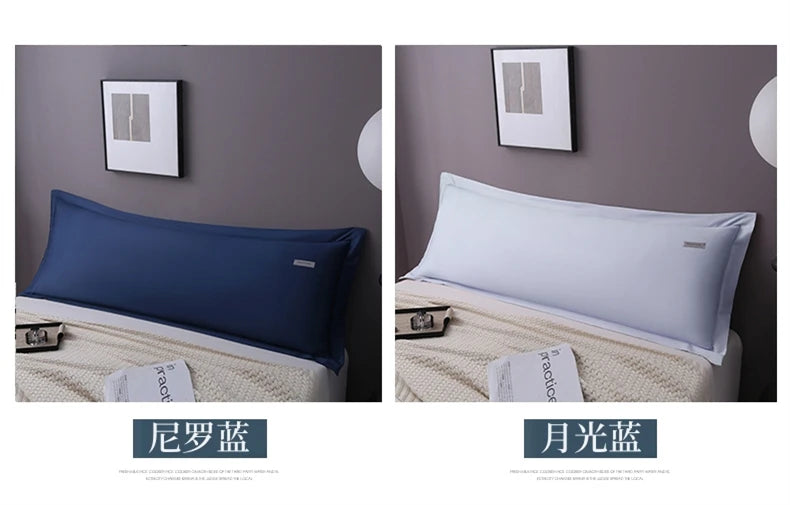 Solid Color Pillow Case Long Staple Cotton Pillowcase Washable Envelope Style Pillow Protector Cover For Bedroom Sleeping