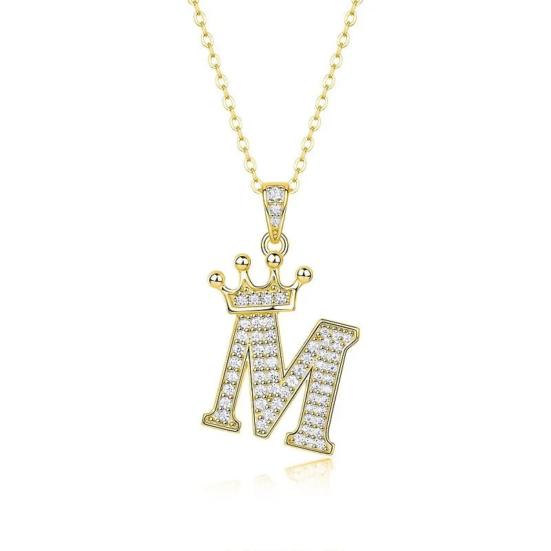 Collana con Lettere dell'Alfabeto in Moissanite D Color VVS1 Certificata