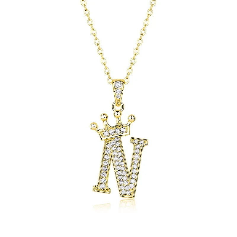 Collana con Lettere dell'Alfabeto in Moissanite D Color VVS1 Certificata