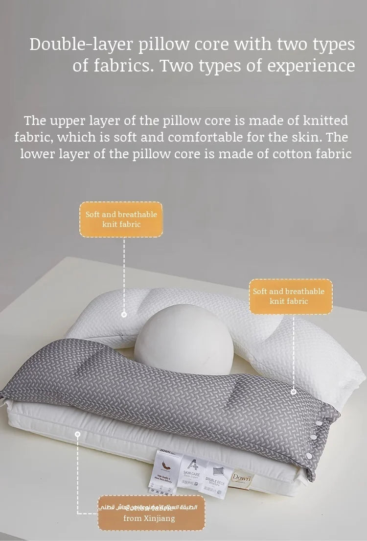 Doublelayer neck pillow special source sleep pillow core sleep aid sound sleep pillow
