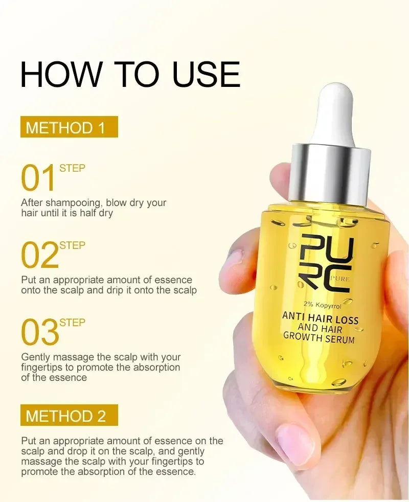 Hair Growth for Men Women Ginger Grow Hair Oil Care Anti Hair Loss Scalp Treatment Serum Products Beauty Health