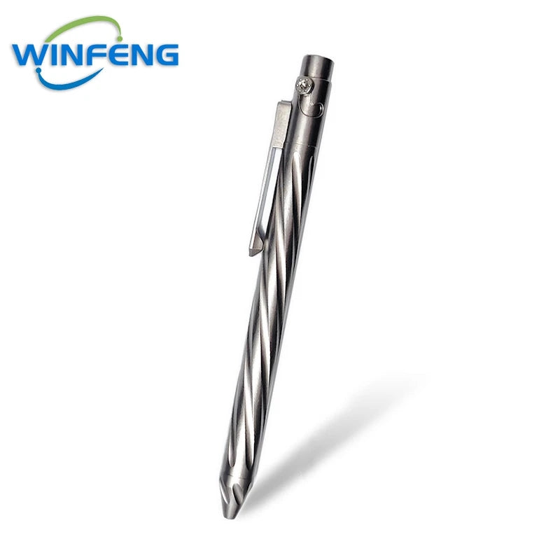 Bolt Action Titanium Alloy Tactical Pen Business Signature Pen Student Stationery Emergency Glass Breaker Self Defense Supplies