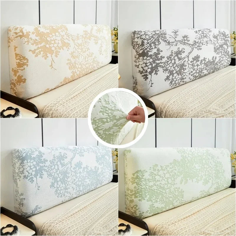 Luxury Jacquard Headboard Cover Bedroom Stretch Bedhead Slipcovers Anti-dirty Bed Back Protector Dustproof Covers for Home Hotel
