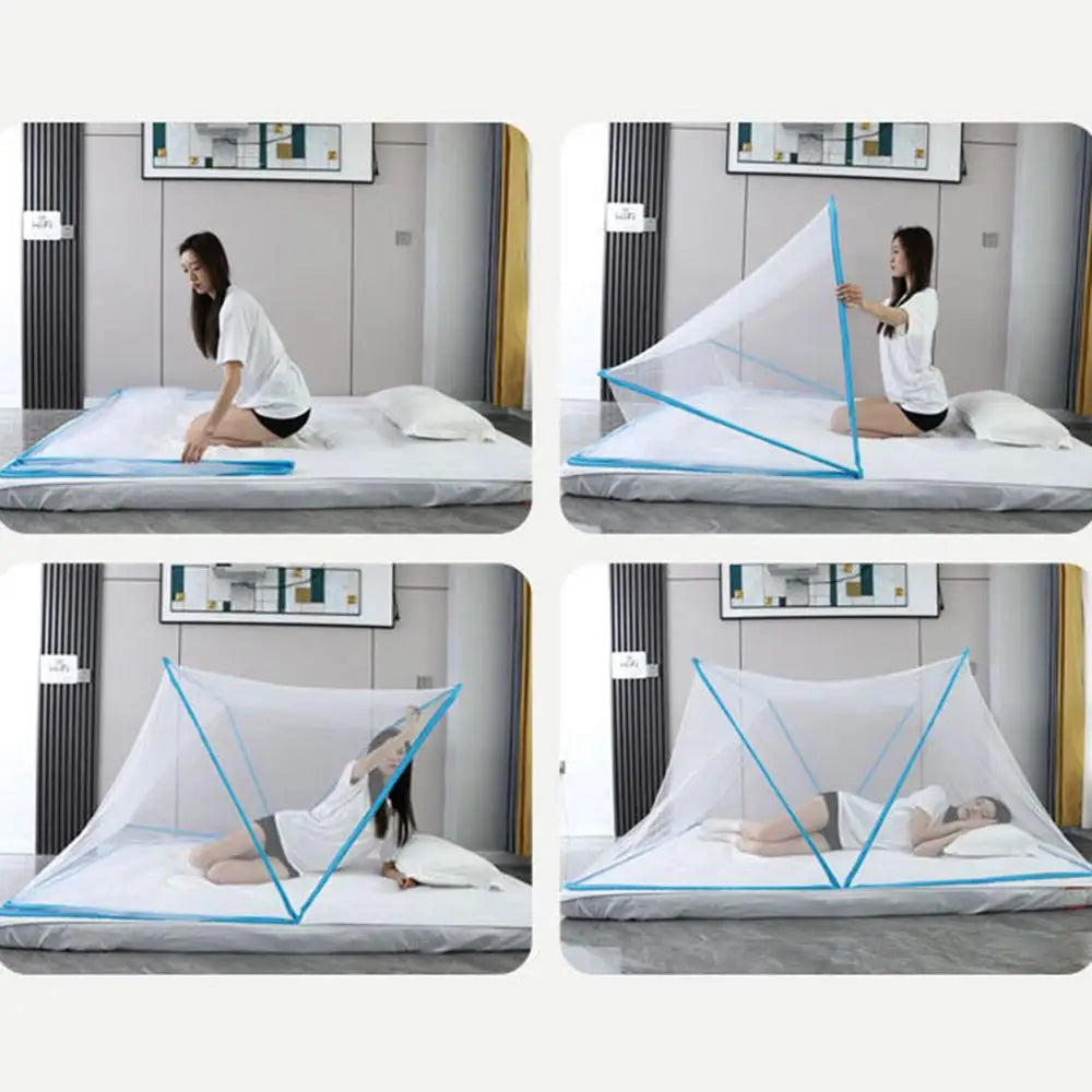 Bed Mesh Tent Folding Dormitory Single Bed Mesh Bed Net Covers Portable Mosquito Forbidden Breathable Bedroom Outdoor Trip Tent