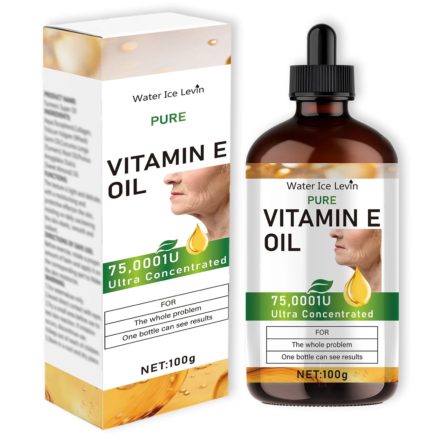 100ml Natural Vitamin E Essential Oil, Used for Massage, Skin Care, Gua Sha, Showering, Facial, Body, Nail, Hair, and Eyelash Care, Versatile