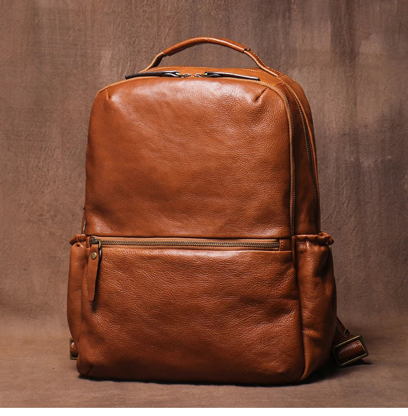 GURO High Quality Genuine Leather Backpack Men Large Capacity Business Travel bag Luxury Student School Bag Laptop Computer Pack