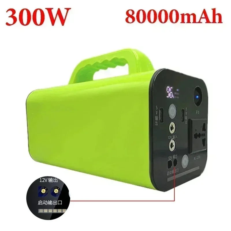 500W 80000mah Portable Power Station Emergency Power Supply Charging Station 220v for Home Power Bank Generator Battery Backup