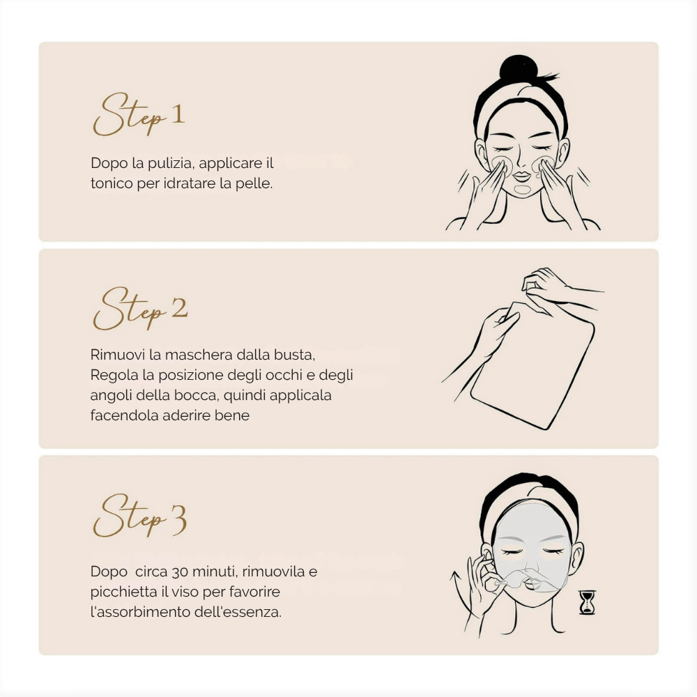 Maschera al Collagene di Bava di Lumaca e Acido Ialuronico