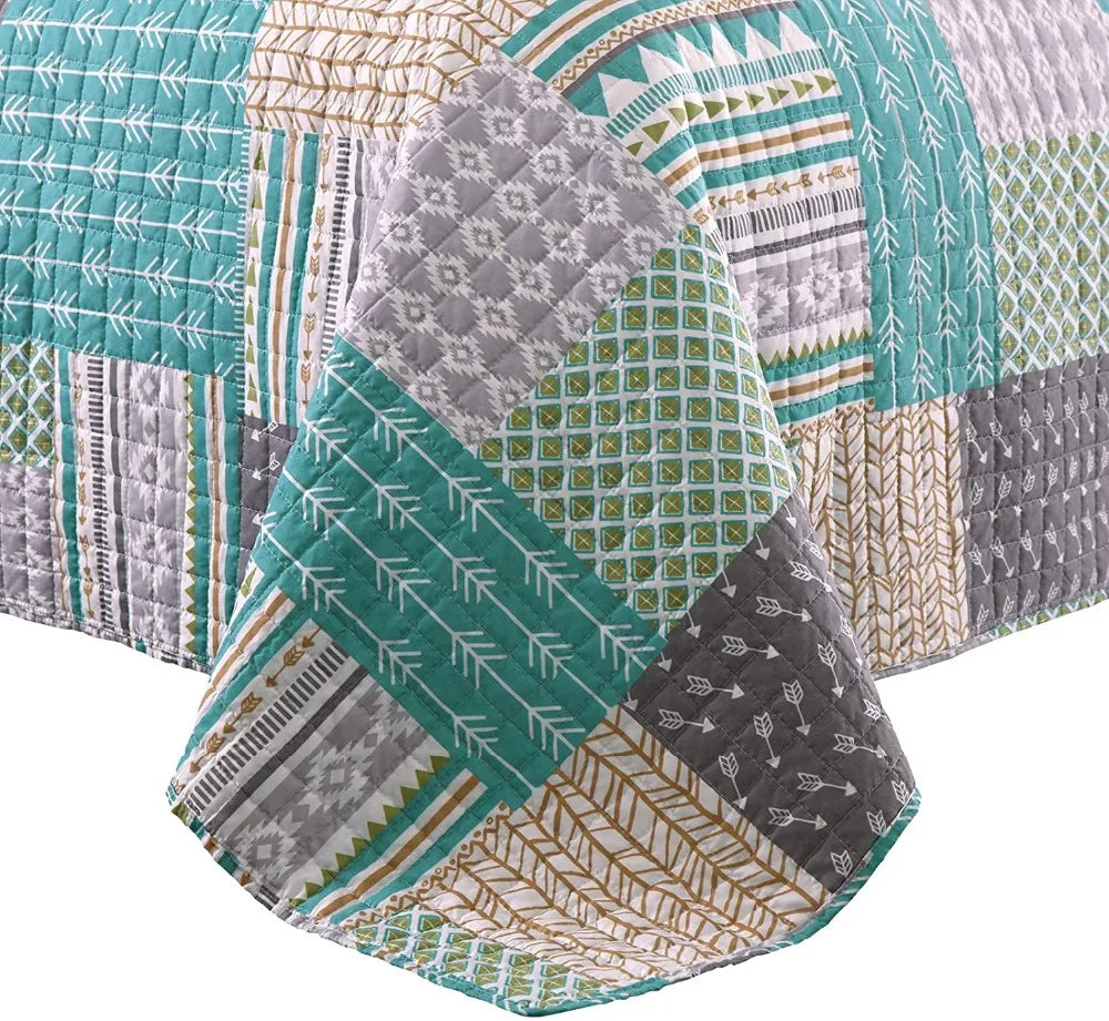 150*200/220*240/170*210/240*260cm Skin-friendly Bedspread Quilted Patchwork Bed Throw  Blanket Lightweight Comfortable Coverlets