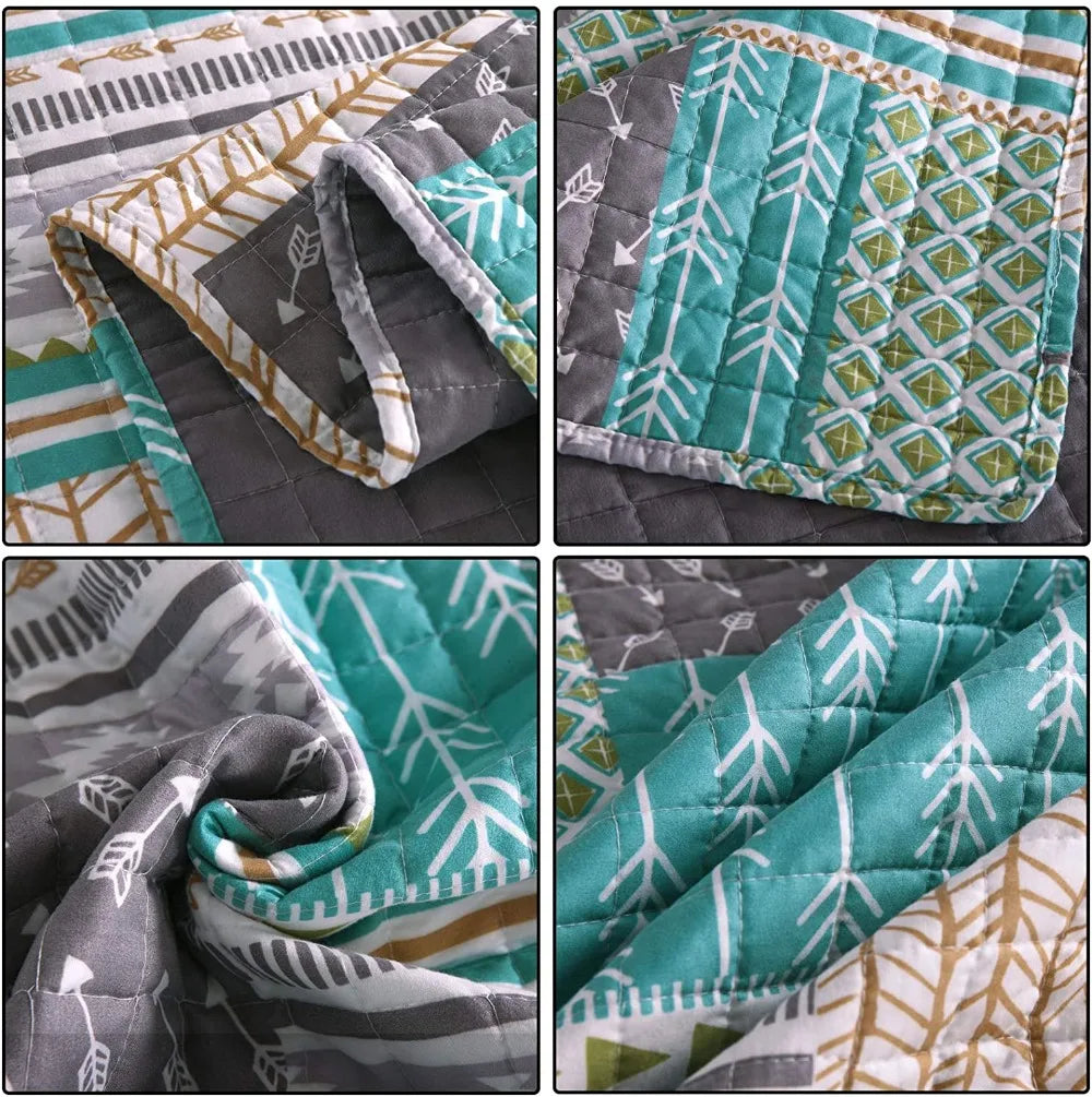 150*200/220*240/170*210/240*260cm Skin-friendly Bedspread Quilted Patchwork Bed Throw  Blanket Lightweight Comfortable Coverlets