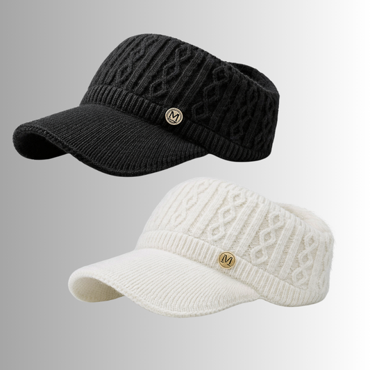 Gorro de punto de conejo auténtico: calidez y estilo