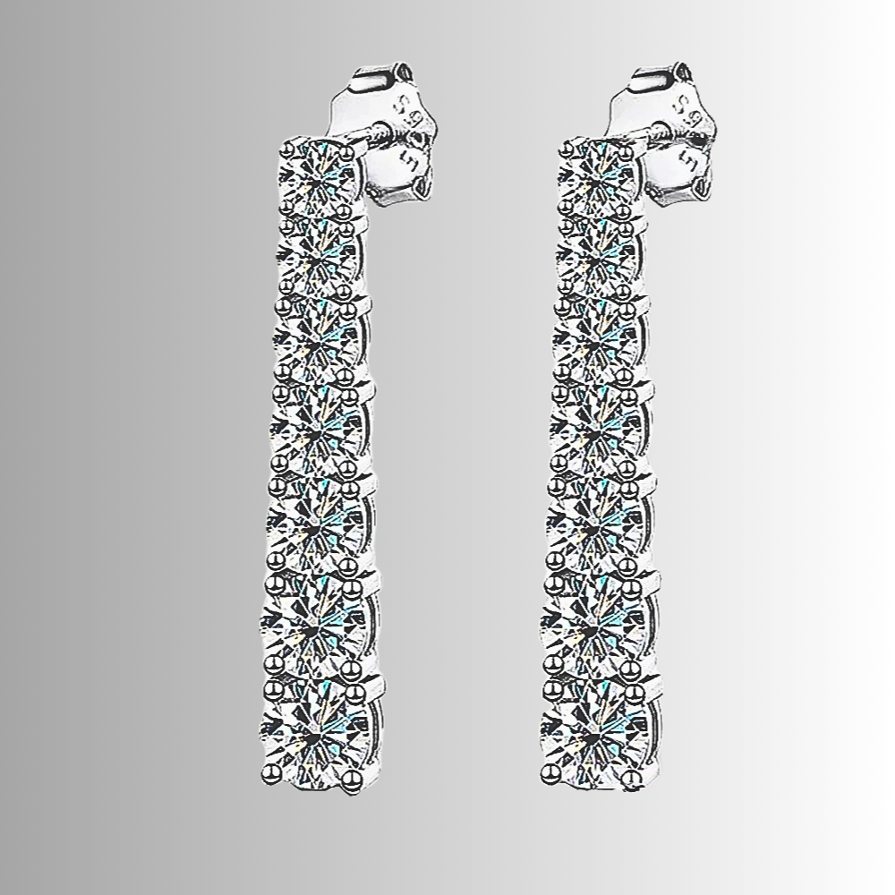 Orecchini Pendenti con Moissaniti per ct 2,40