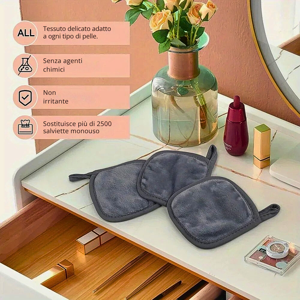 Set 12 Salviette Struccanti in Microfibra