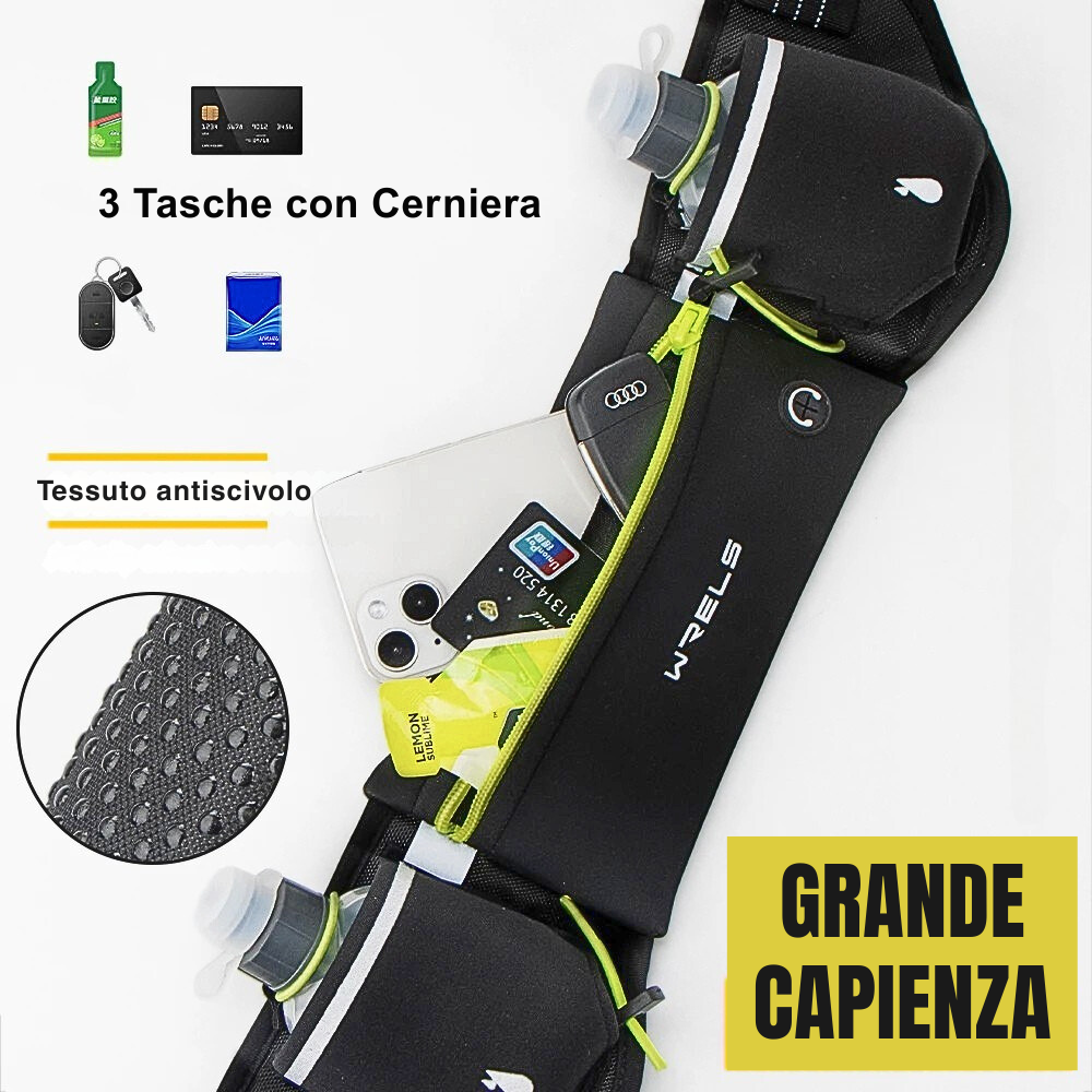 Marsupio Sportivo con 2 Mini Borracce