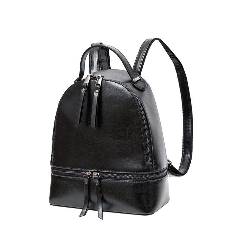 100% Genuine Leather Women Backpacks Retro Ladies Travel Bags Casual Girl's School Bags